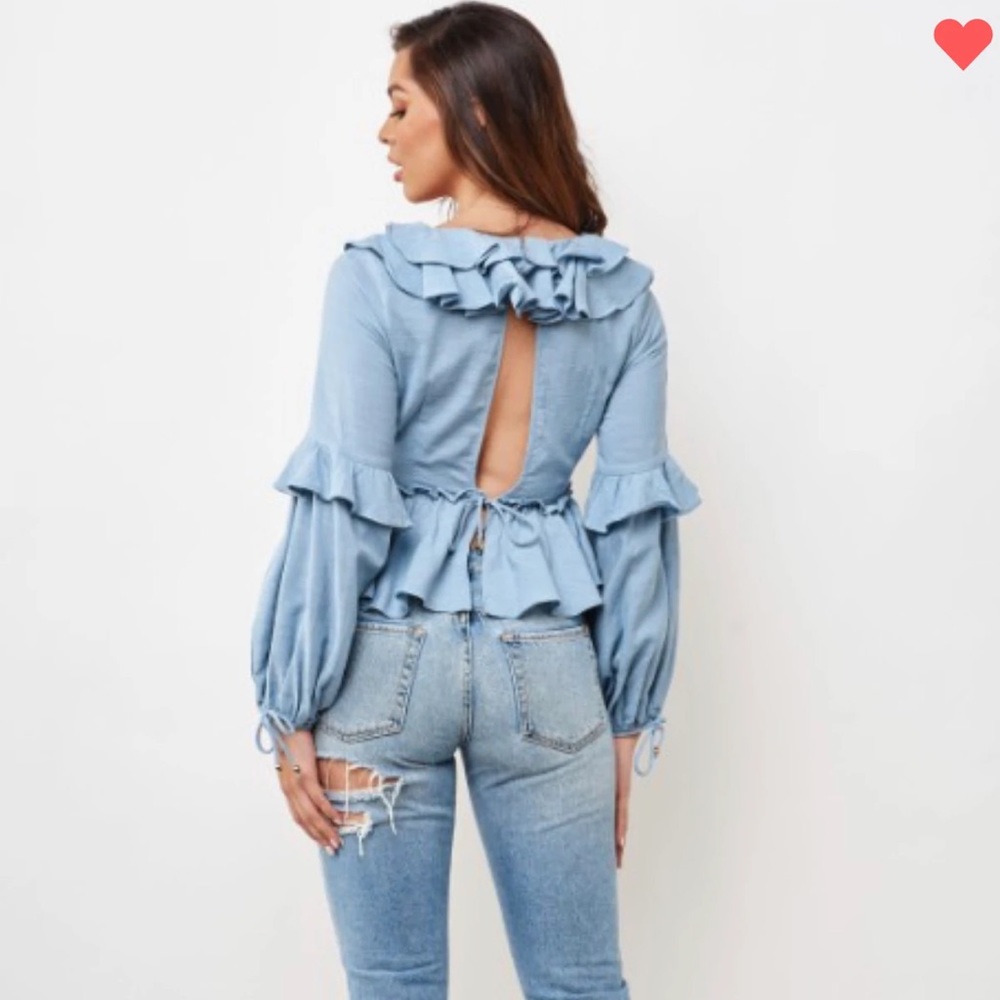 Blue Skies Plunge Top